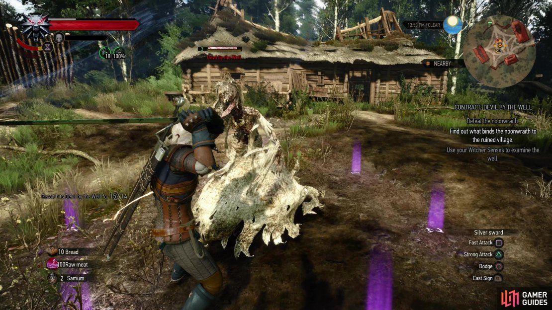 You&rsquo;ll next need to investigate the well, and if the Noonwraith attacks, use Yrden and a simple attack/dodge combo to compel her to flee.