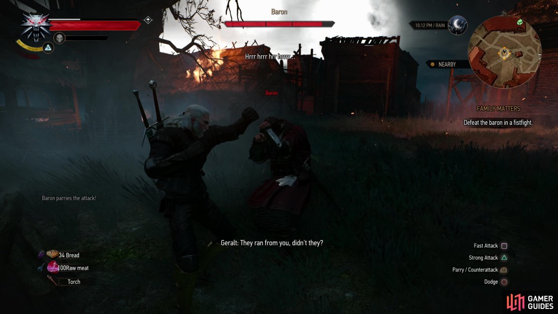 Deal with the stables or ignore them, either way you&rsquo;ll end up in a fistfight with the Bloody Baron.
