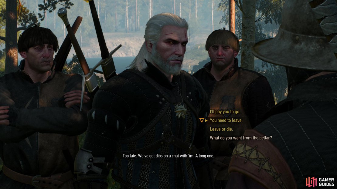 Approach the Pellar&rsquo;s hut and you&rsquo;ll be confronted by some of the Baron&rsquo;s Henchmen.