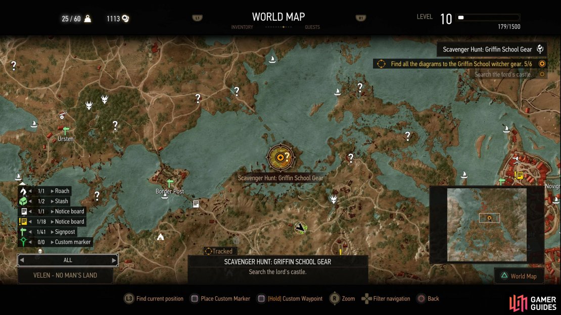 You&rsquo;ll find Hindhold off the coast of the landmass south of Novigrad, west of Oxenfurt.