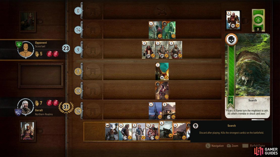 Defeat Zoltan&rsquo;s Scoia&rsquo;tael deck - the only thing you really have to worry about is his tendency to use Scorch,