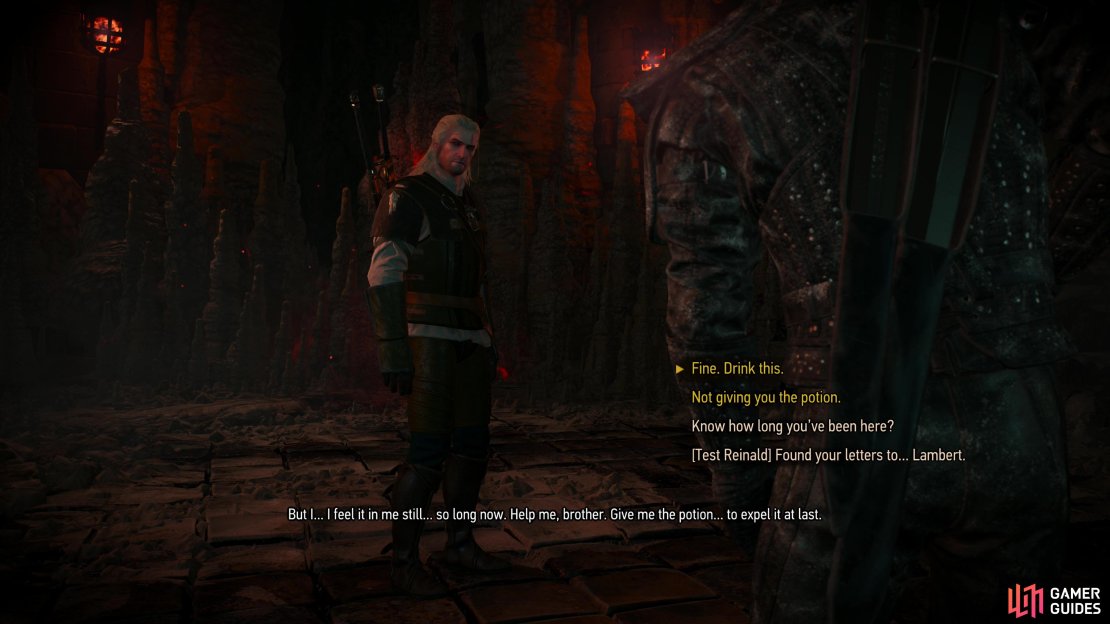 Once freed, Reinard will ask for the philter you concocted - don&rsquo;t give it to him, as it&rsquo;ll deprive you of its use.