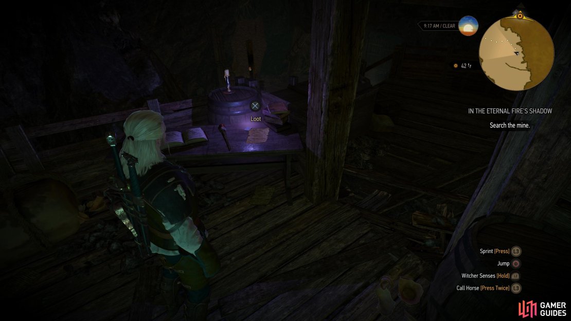 Search a table to find Reinald&rsquo;s Note - these writings will guide you through the mine.