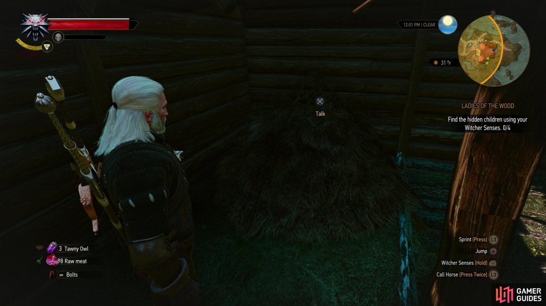 Play hide-n-seek with the kinds and find Genny hiding in some hay,