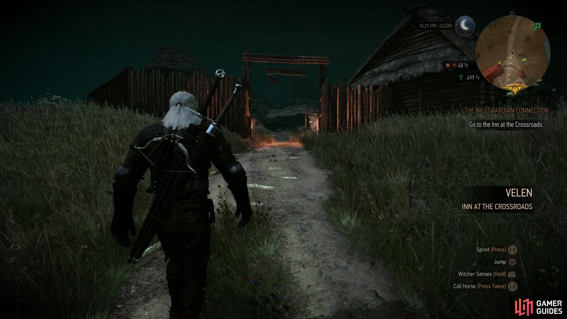 After walking the side quest heavy road from Mulbrydale, you&rsquo;ll finally reach the Inn at the Crossroads.