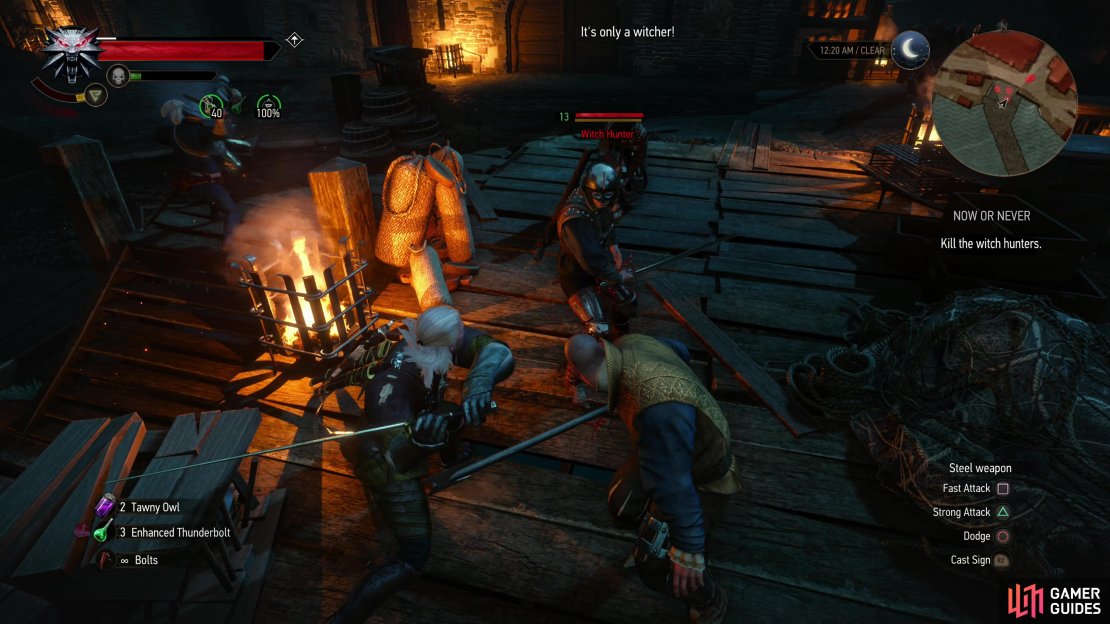With the help of Dijkstra and his goons, fight off some Witch Hunters.