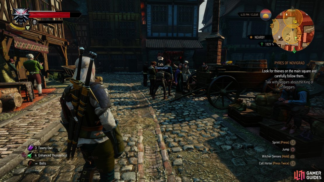 Catch a thief picking pockets in Hierarch Square.