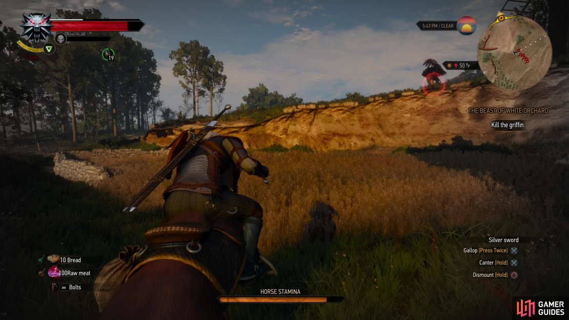 Whittle the Griffin down to half its health and it&rsquo;ll fly off to the old mill - chase it,