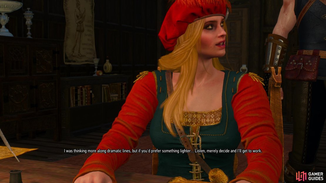Talk to Priscilla and you&rsquo;ll &ldquo;help&rdquo; her write a play&hellip; really the only choice you make that matters is whether it should be a comedy or a drama.