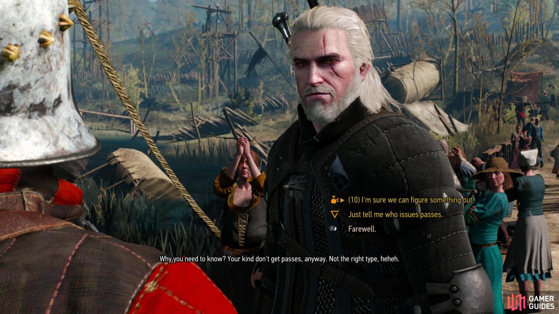 Talk to the guard at the Border Post to start this quest - you&rsquo;ll also get options to bribe or Axii him.