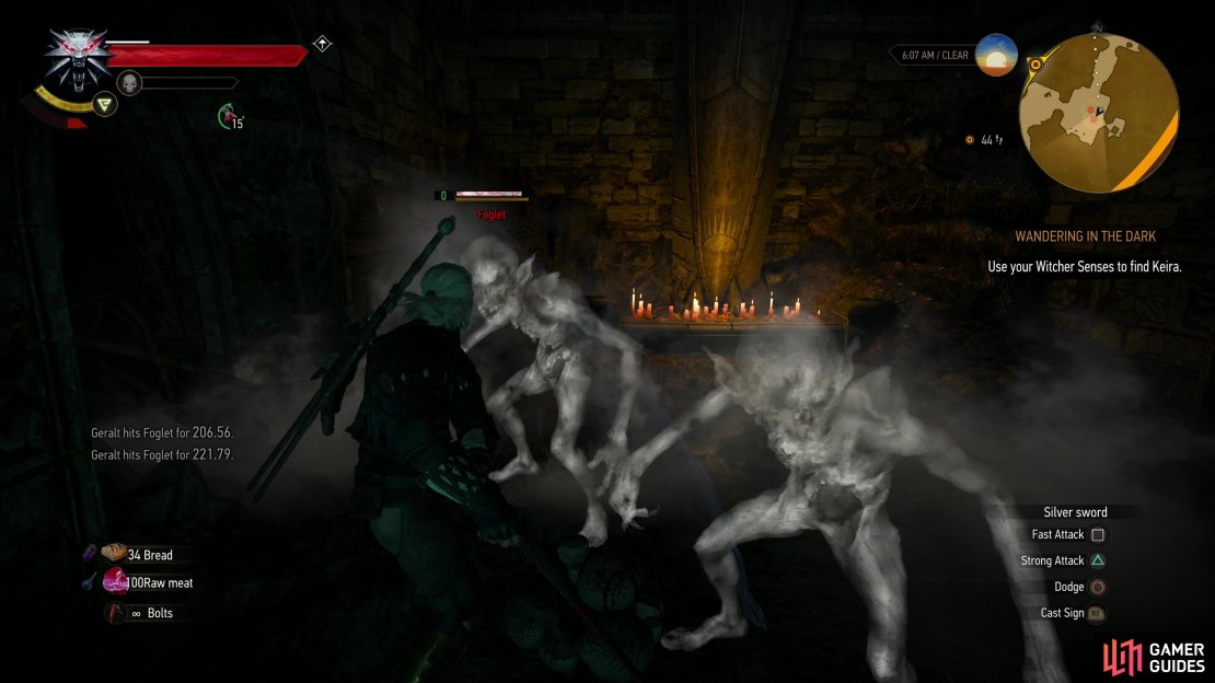 If you go through a doorway to the southeast you&rsquo;ll need to fight a Foglet,