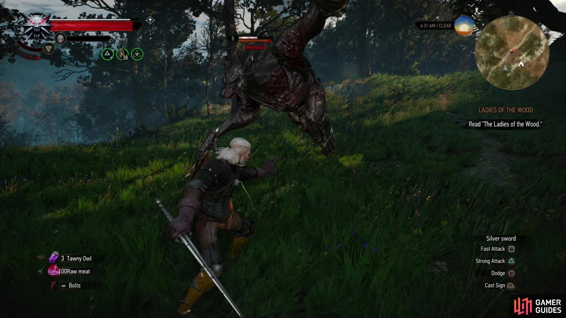 Werewolves are fast and have a surprisingly long leap attack.
