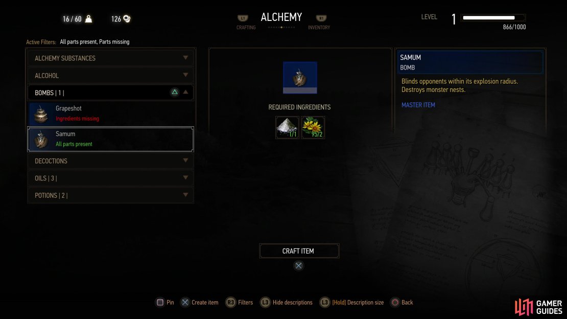Before you go around destroying monster nests, you&rsquo;ll need to craft bombs.