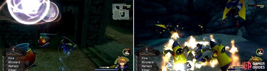 Beware of these guys appearing from the sky (left). The Air Pirates (right) can swarm you in a group so be aware and don&rsquo;t get carried away.