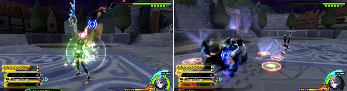 Counter Blast (left) is useful in the first part of the fight as Terra is so fast. He can also dash through any mine attacks (right) so that isn&rsquo;t the best tactic.