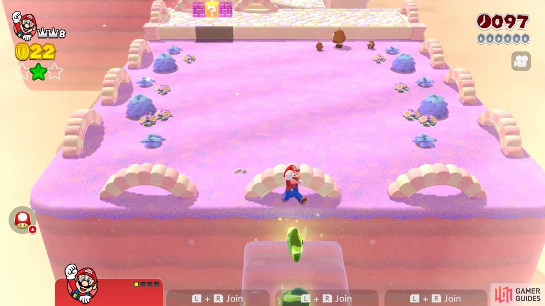 The first Green Star is right behind you at the start