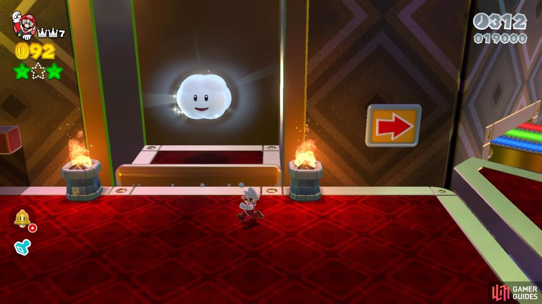 Light the two braziers to unlock a cloud cannon