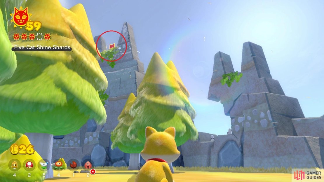You will need the Cat Suit to reach the first Cat Shine Shard