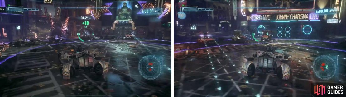 You&rsquo;ll get +10 seconds for every Drone you destroy (left). Twin Rattlers and Diamondbacks will show up to make things more difficult (right).