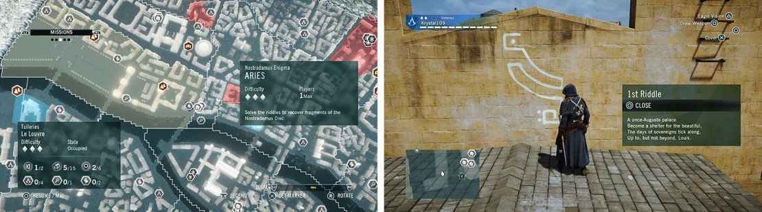 The starting position is on the western side of the Louve&rsquo;s rooftop.