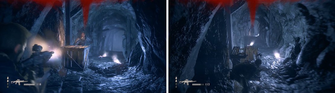 Deal with the normal enemy and then take cover behind the crates from the DShK, waiting for him to walk into Avery&rsquo;s traps.
