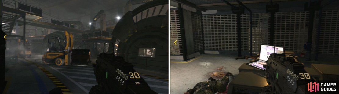 There are 2 areas similar. The first one you come across has the Intel.