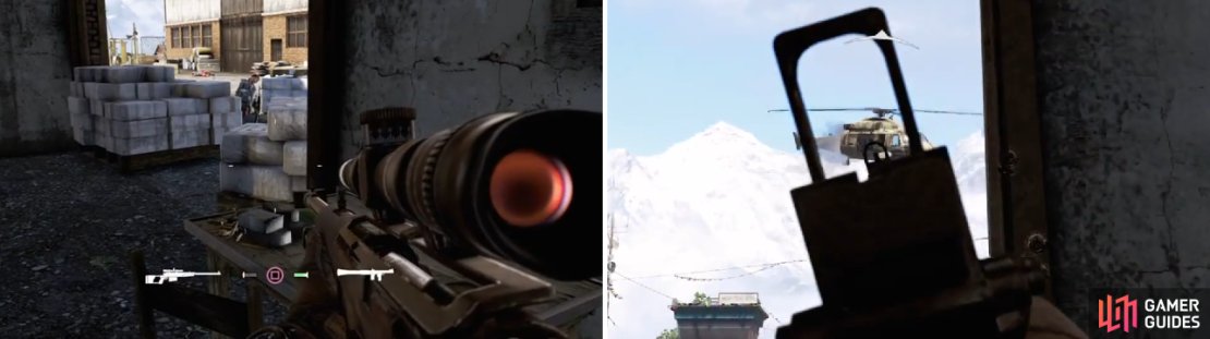 There&rsquo;s a RPG on the table inside of the warehouse that can help take down the helicopter.