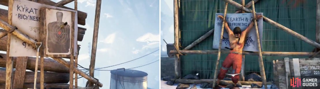 You don&rsquo;t have any weapons, including your melee one, so make sure you pick up the few throwing knives pictured to help defend yourself until you can find weapons.