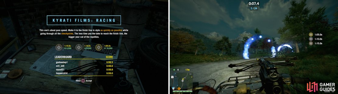 The times given when you accept the mission are the ones you need to beat and you&rsquo;ll have to pass through every single checkpoint along the way.