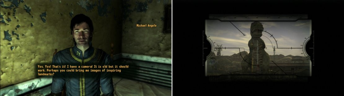 Diagnose Michael Angelo&rsquo;s agoraphobia and he&rsquo;ll come up with a compromise solution (left). To spark his waning inspiration, go photograph landmarks across the Mojave (right).