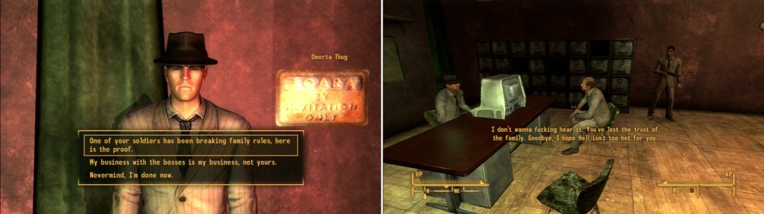 Show Cachino&rsquo;s Journal to the Omertas to earn their trust (left) and in this case, Cachino&rsquo;s loss is your gain (right).