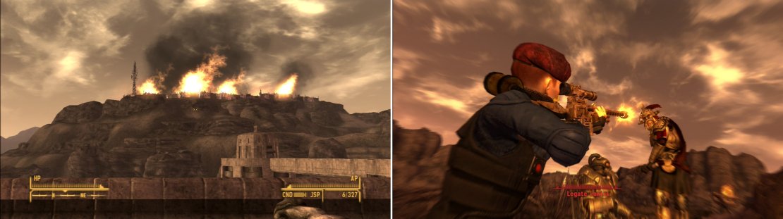 Witness the destruction of Caesar&rsquo;s camp at the hands of your army (left). Put down Legate Lanius or convince him to withdraw to rid your land of the Legion (right).
