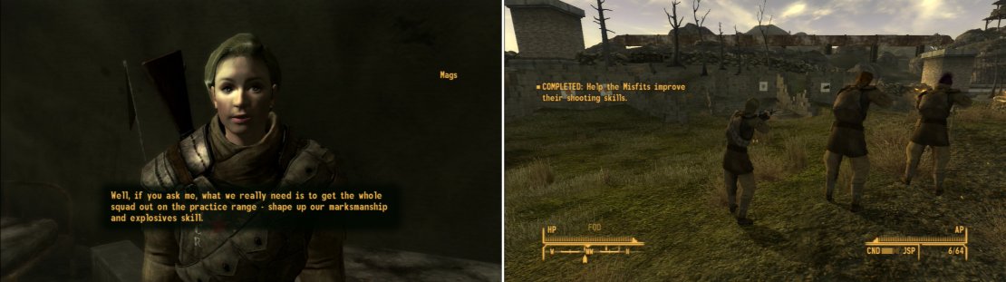 Mags will suggest increasing squad performance the old fashioned way (left); getting out on the range and training&hellip; with a bit of expert advice to help out (right).