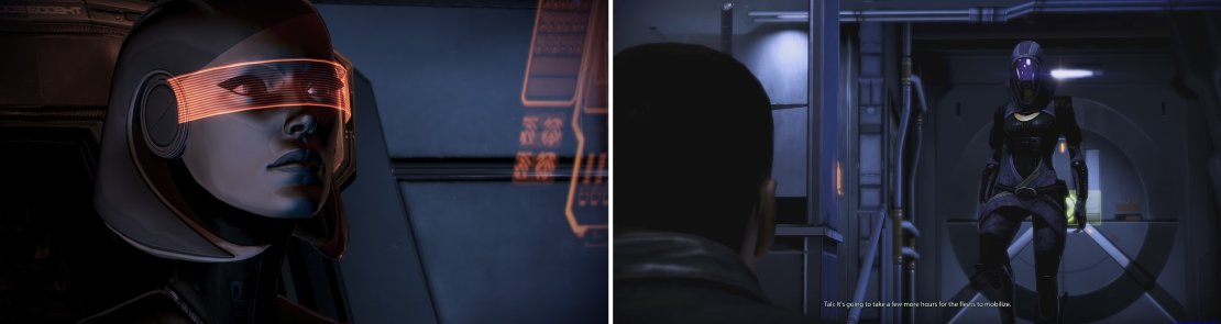 This is the last stop for building crew relationships and finishing off any miscellaneous things you&rsquo;ve yet to do. Before the Cerberus HQ mission, your love interest will come to you (right).