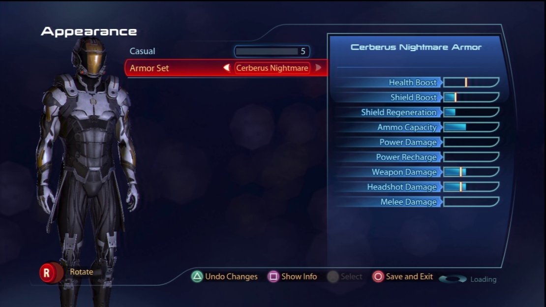 The Cerberus Nightmare Armour is perfect for Infiltrators.