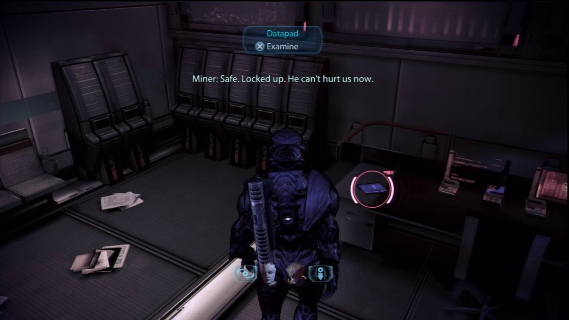 Datapads scattered around will slowly unveil the mysteries behind the inhabitants&rsquo; odd behaviour as well as give plenty of Credits.