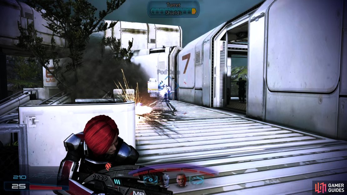 Turrets are far more dangerous than the Engineers themselves, laying down withering fire in prolonged bursts.