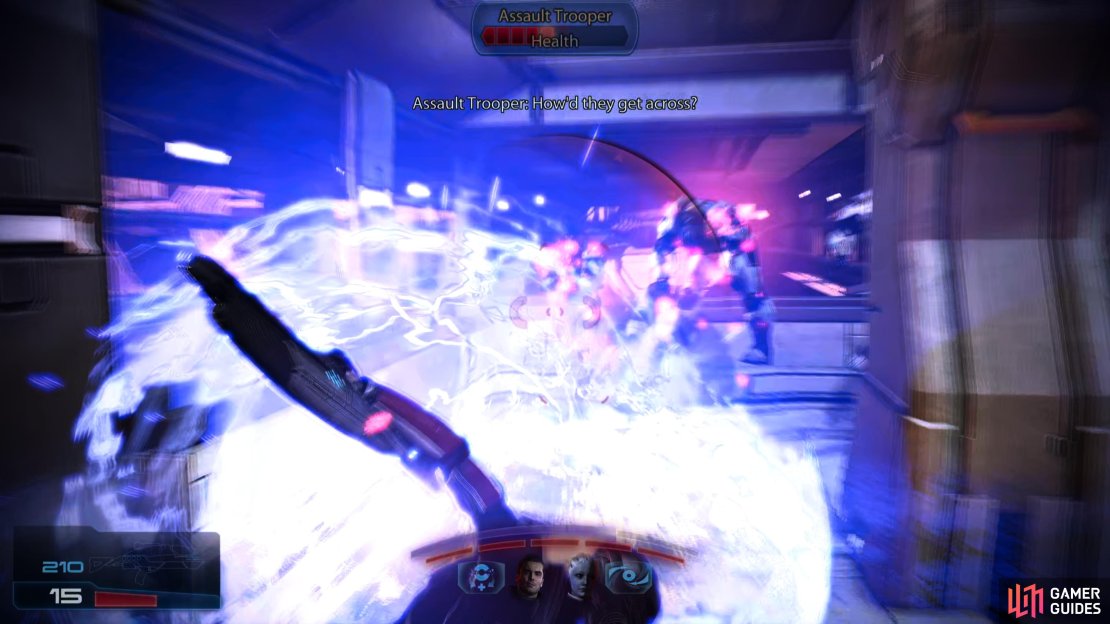 After your tram is disabled, dispatch the Cerberus troopers and steal their tram.