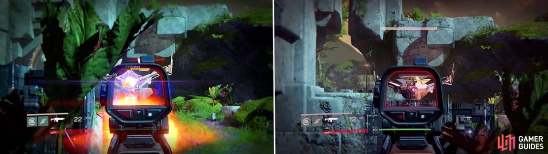 Use this pillar for cover to avoid the worst of the Cyclops&rsquo;s fire. Shoot it right in the eye to do critical damages.