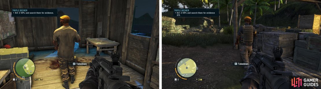 You will need to kill three specific enemies, who are wearing yellow berets, and find a note. While stealth is recommended, you won&rsquo;t fail the mission if you are seen.
