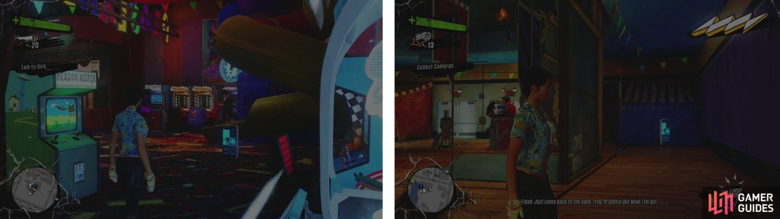 Easy smartphones to find include those located inside the Oxford&rsquo;s Base (left) and the Fargathian base (right)