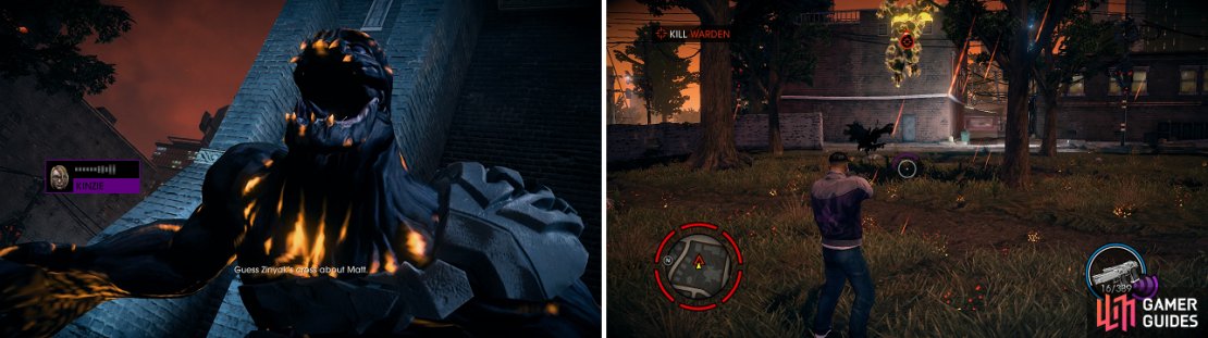 This Warden, unless you&rsquo;ve had stray ones, will introduce the Stomp power to the game, so jump into the air when you see it jump up slightly.