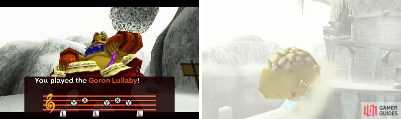 With the giant Goron out of commission, you&rsquo;re free to carry on into the temple.