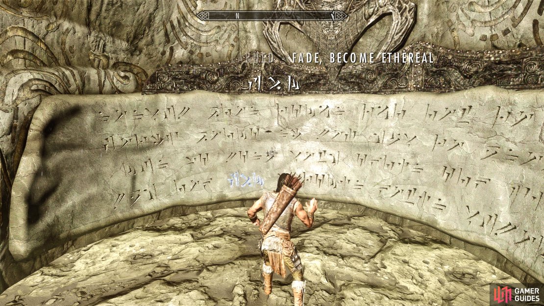 Read the dragon wall at the bottom of the cavern to learn the Become Ethereal shout.