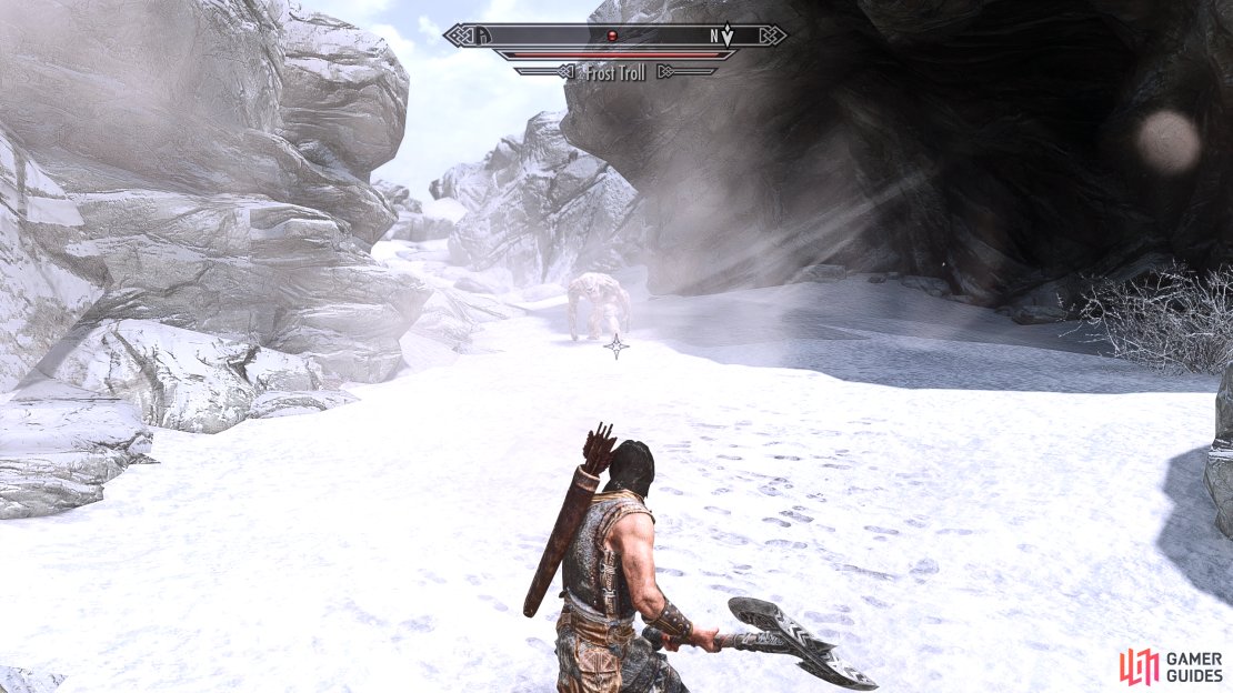 The Frost Troll will be a tough fight if you&rsquo;re low level, but you can sprint past it if you prefer.