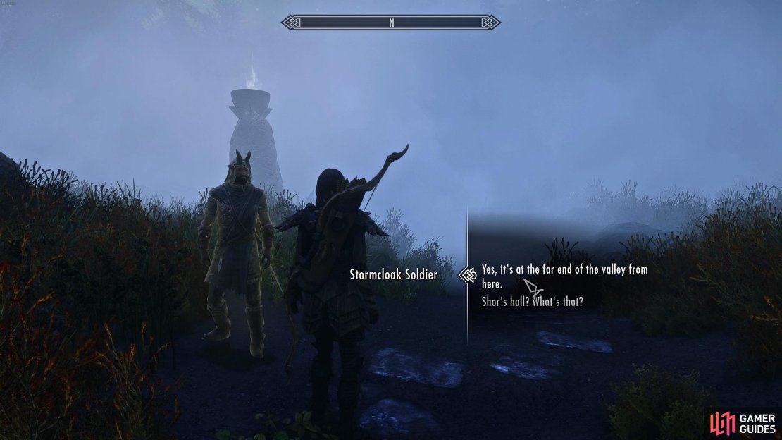 Speak with the Stormcloak soldier when you enter Sovngarde.
