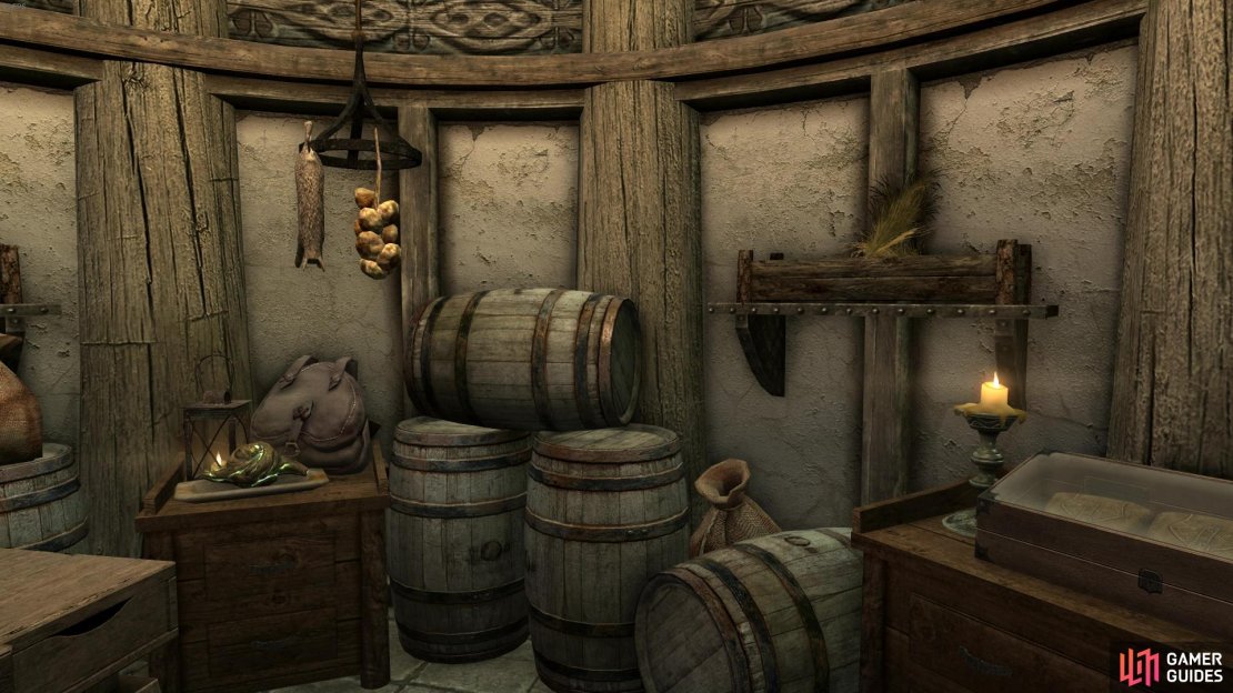 On the bottom floor, you&rsquo;ll find lots of barrels and storage space.