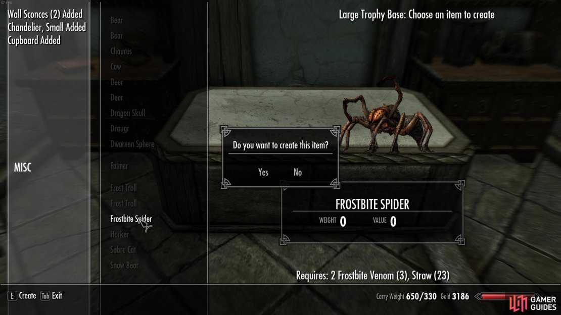 You could make a Frostbite Spider out of relatively few items.
