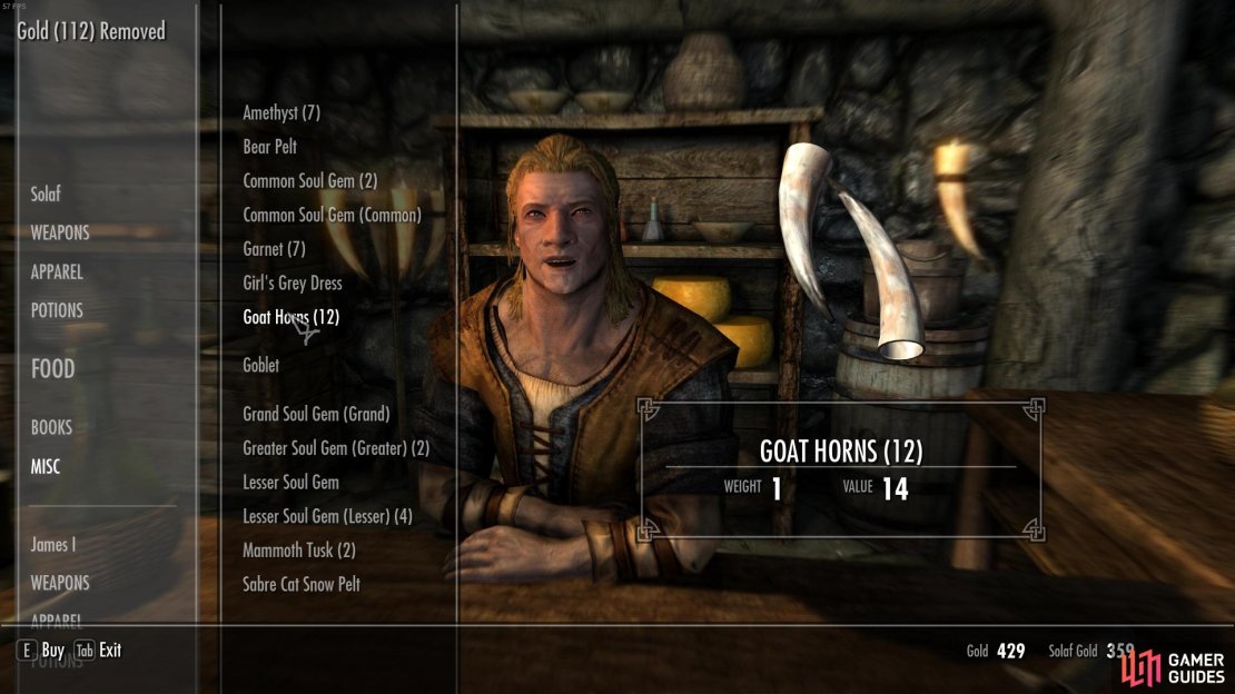 Lucky for you, most general goods merchants supply Homestead materials, like goat horns.