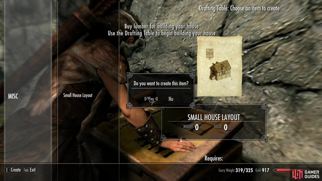 The Small House layout is the first blueprint you&rsquo;ll have access to.